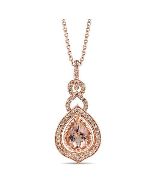 Le Vian Metallic Ladies Peach Morganite Necklaces Set