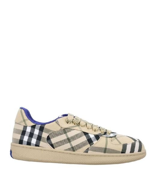Burberry Blue Check Terrace Low-Top Sneakers, Brand Size 41 (Us for men