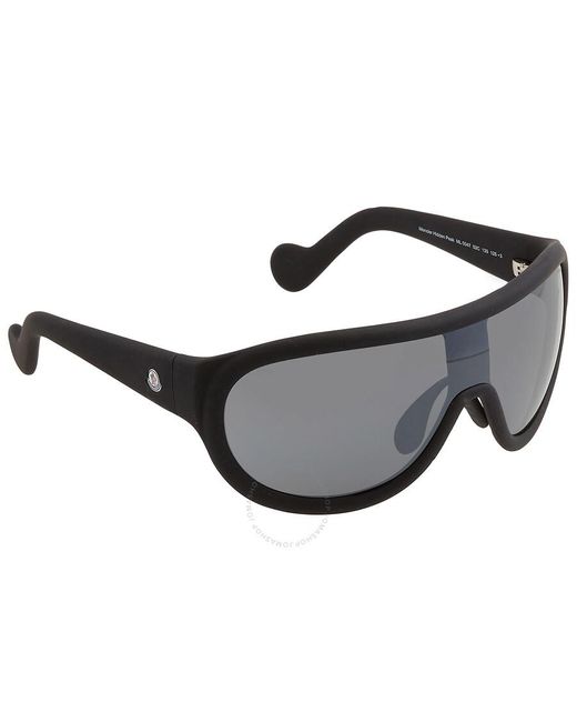 Moncler Smoke Mirror Shield Sunglasses Ml0047 02c 00 in Grey | Lyst UK