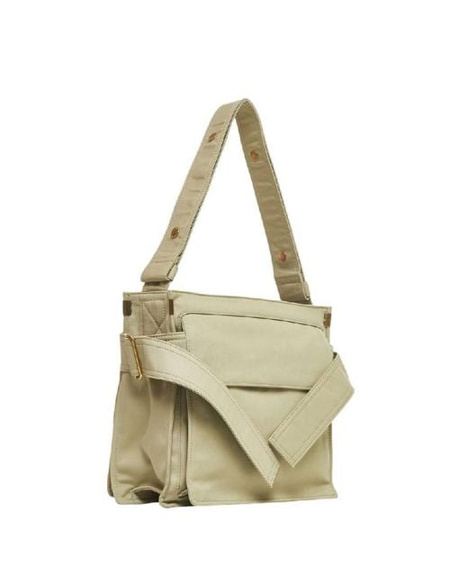 Burberry Green Logo Embroidered Small Trench Messenger Bag for men