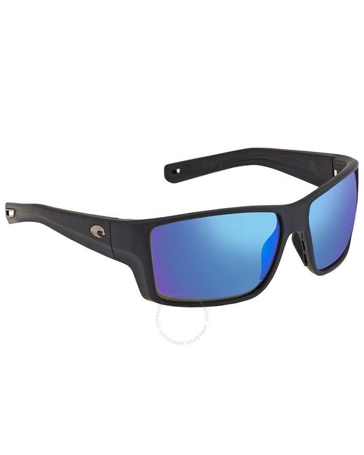 Costa Del Mar Blue Reefton Pro Mirror Polarized Glass Sunglasses 6s9080 908001 63 for men