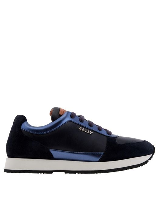 Bally Blue Athyna Calf Suede Sneakers