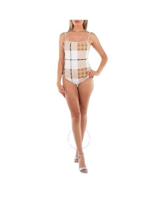 Burberry White Polyamide One-Piece Swimsuit