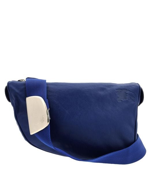 Burberry Blue Knight Medium Shield Messenger Bag for men