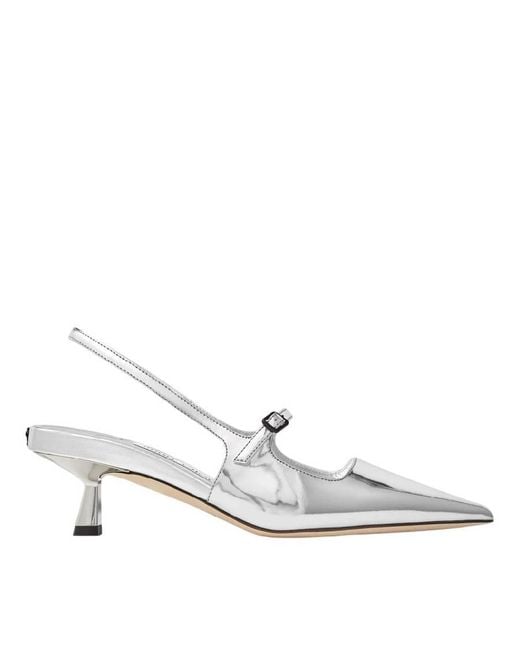 Jimmy Choo White Didi 45 Pointed Toe Leather Pumps, Brand Size 36 (Us