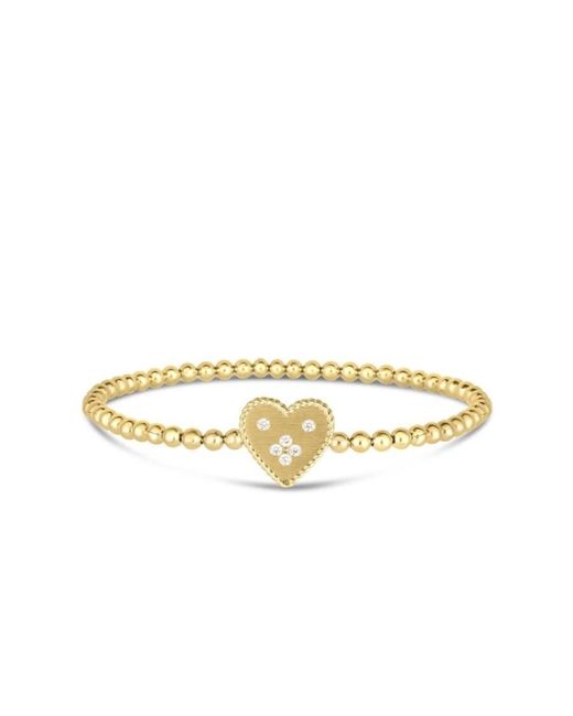 Roberto Coin Metallic 18K Venetian Princess Small Heart Medallion Bracelet