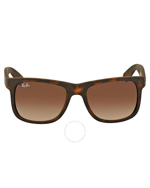 Ray-Ban Brown Justin Classic Gradient Square Sunglasses Rb4165 710/13 for men
