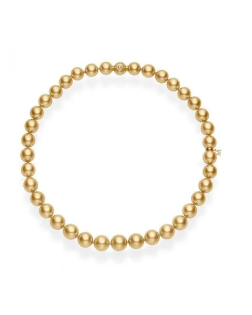 Mikimoto Metallic Golden South Sea Cultured Pearl Necklace