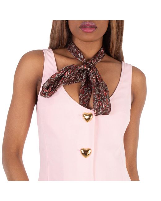 Céline Pink Thin Charmeuse Scarf for men