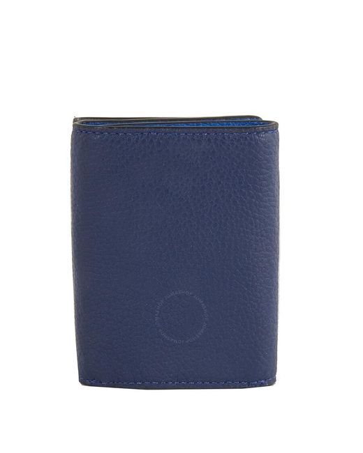COACH Blue Origami Colorblock Leather Coin Wallet
