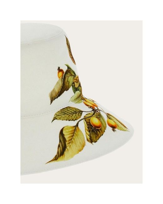 Ferragamo Yellow Off Cotton Bucket Hat for men