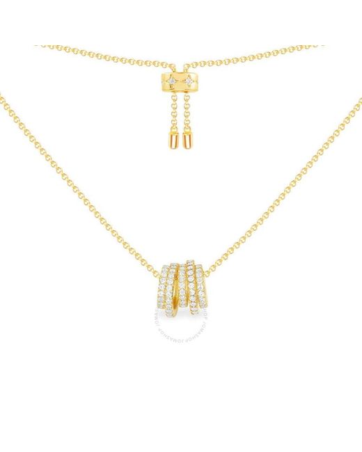 Apm Monaco Metallic Croisette Adjustable Multi-Ring Necklace