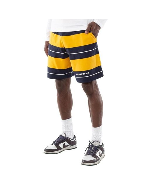 VTMNTS White Multi Multi Striped Elasticated Shorts for men