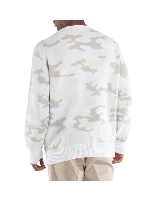 1017 ALYX 9SM White Camouflage Graphic Crewneck Sweater for men