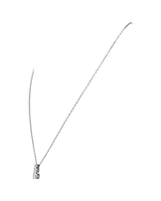 Swarovski Metallic Attract Trilogy Ladies Rhodium Plated Necklace