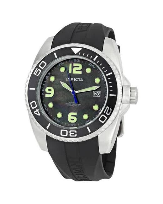 Invicta Metallic Pro Diver Automatic Black Mother Of Pearl Dial Watch for men