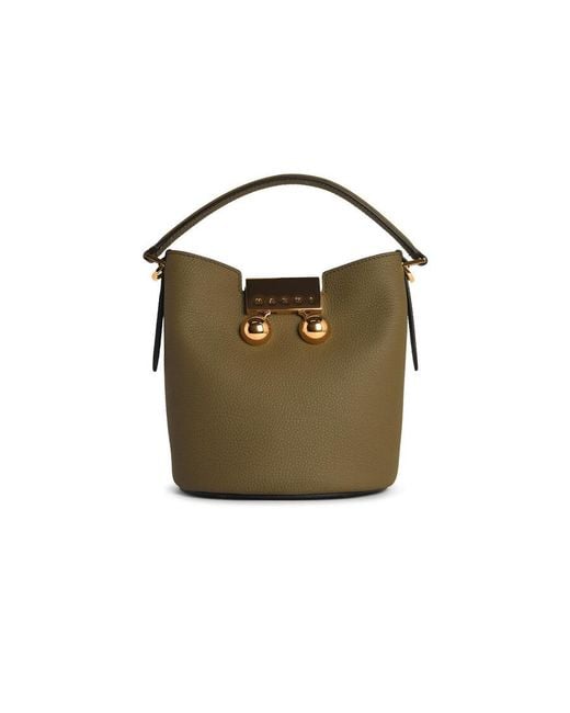 Marni Green Trunkaroo Leather Bag