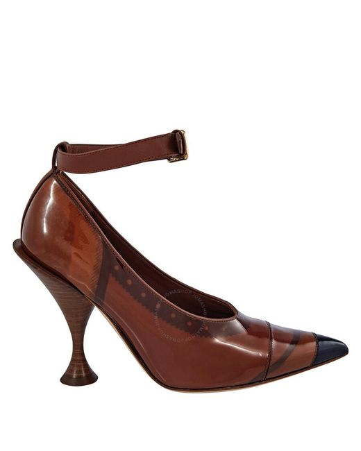 Burberry Brown Evan 10 Pointed-toe Court Pumps
