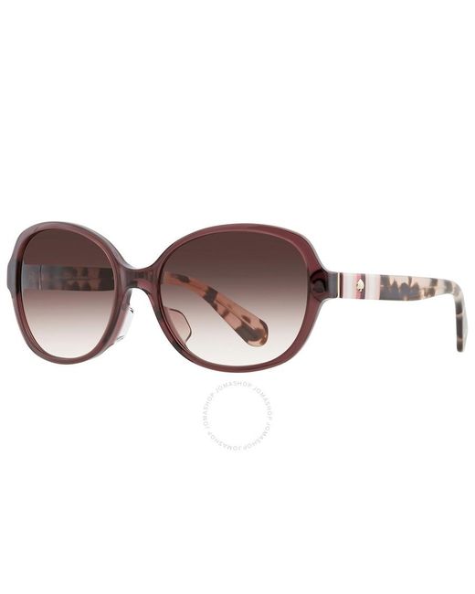 Kate Spade Brown Gradient Oval Sunglasses Cailee/f/s 00t7/ha 56