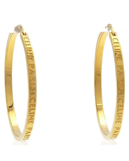 Céline White Paris Large Hoops