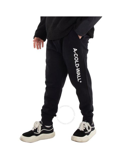 A_COLD_WALL* Black Essentials Logo-Print Track Pants for men