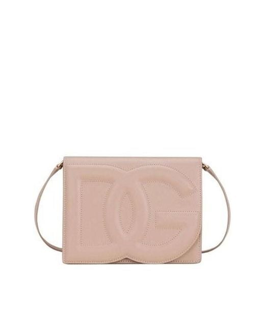 Dolce & Gabbana Pink Dolce & Gabbana Dg Logo Leather Crossbody Bag