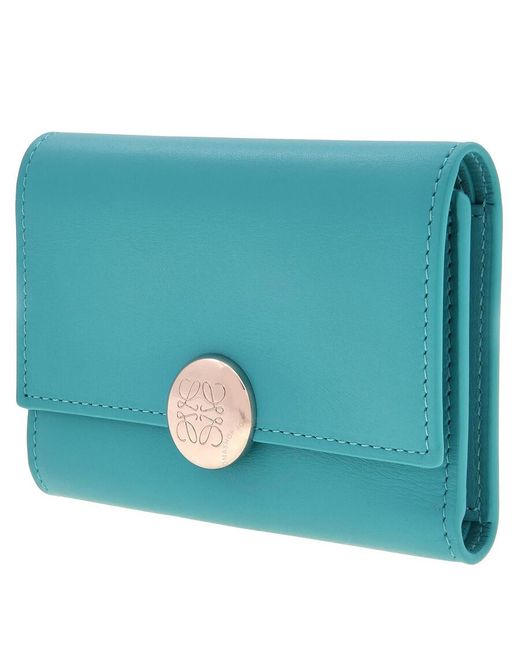 Loewe Blue Small Vertical Calfskin Wallet