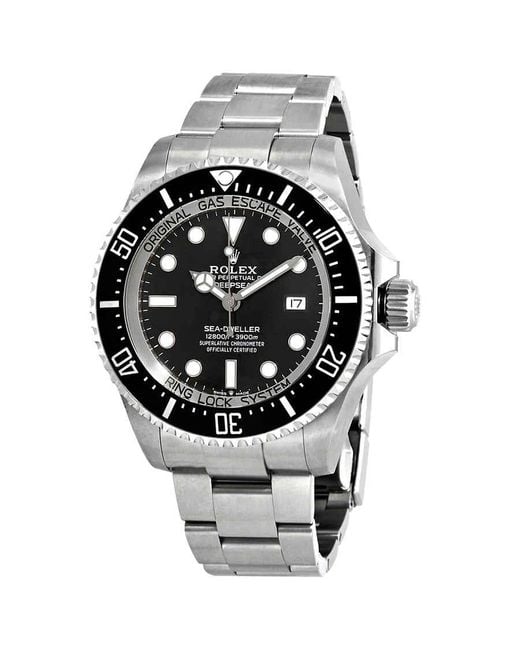 Rolex Metallic Deepsea Black Dial Automatic Stainless Steel Oyster Watch 126660bkso for men