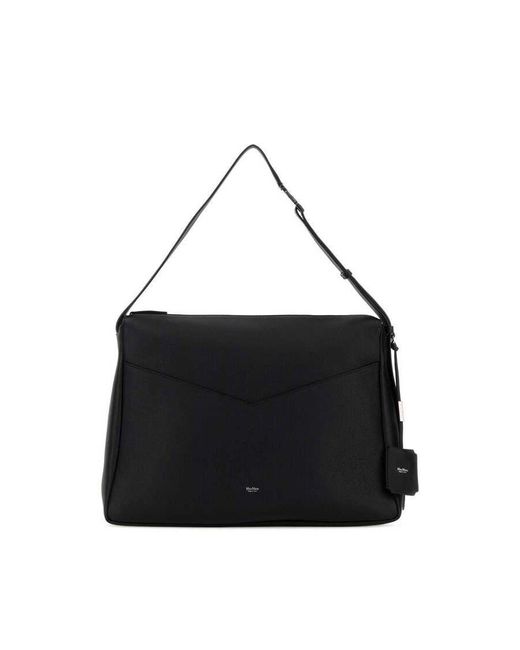 Max Mara Black Leather Kipperl Shoulder Bag Nero Borse A Mano