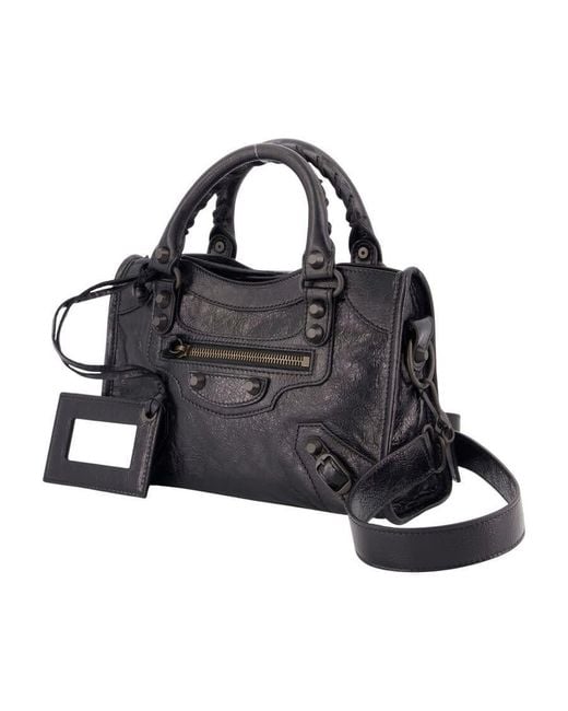 Balenciaga Black Leather Shoulder Bag