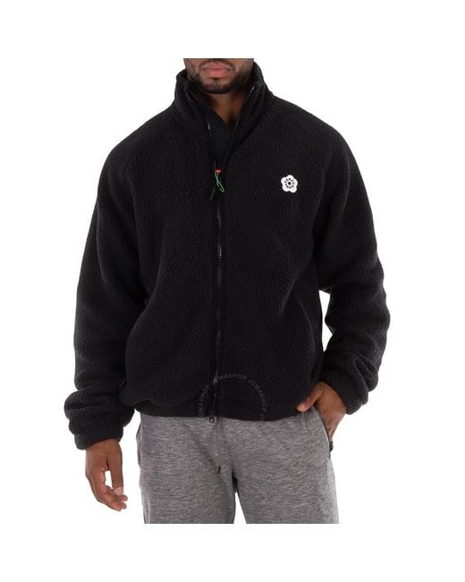 KENZO Black Boke Flower Motif Long Sleeve Sweater for men