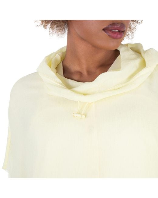 Burberry Green Drawstring Hood Silk Dress