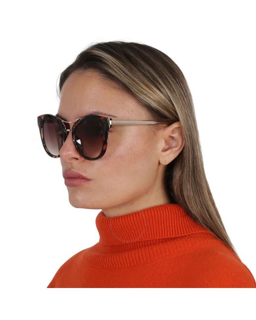 Guess Factory Brown Mirror Teacup Sunglasses Gf0304 52g 53