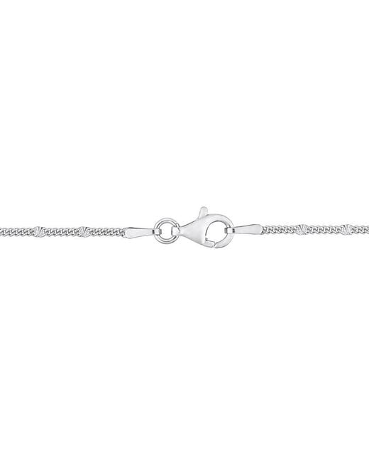 Amour Metallic Double Curb Link Chain Necklace