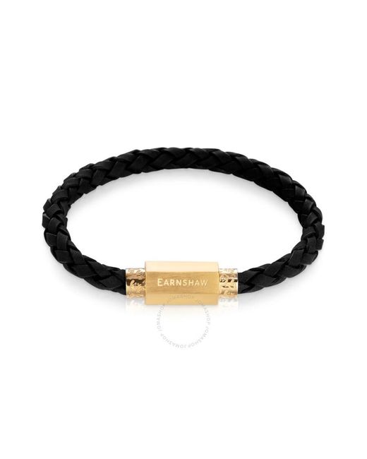 Thomas Earnshaw Black Heritage Longcase Leather Bracelet