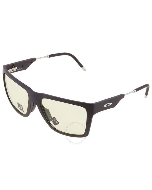 Oakley Black Nxtvl Prizm Gaming Rectangular Sunglasses for men
