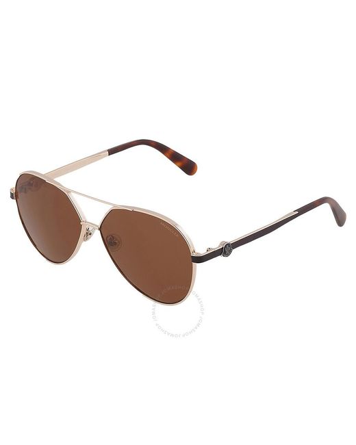Moncler Vizta Brown Roviex Pilot Sunglasses Ml0263 28h 59