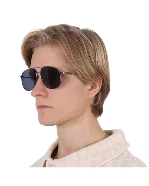 Lanvin Blue Pilot Sunglasses