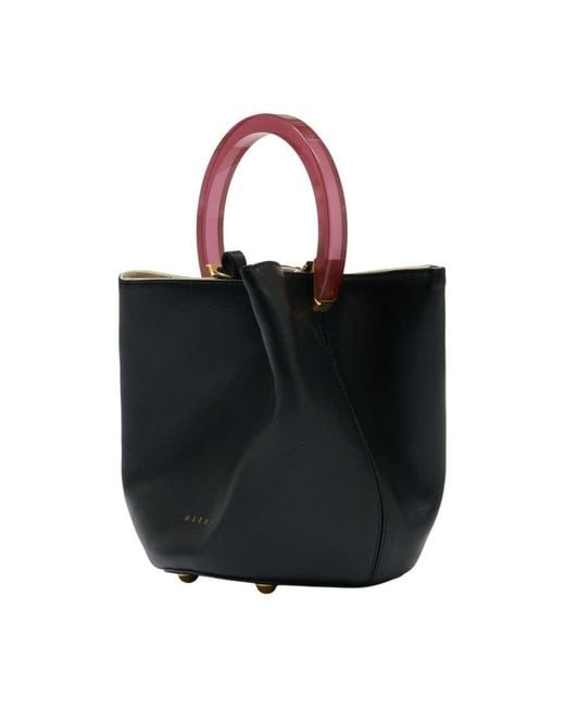 Marni Black Pannier Shoulder Bag