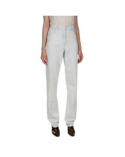 Bally Gray Bleached Denim High-Waist Jeans, Brand Size 38 Us