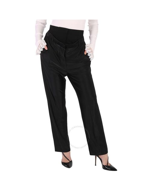 Burberry Black Lombardy Double-waisted Jersey Pants