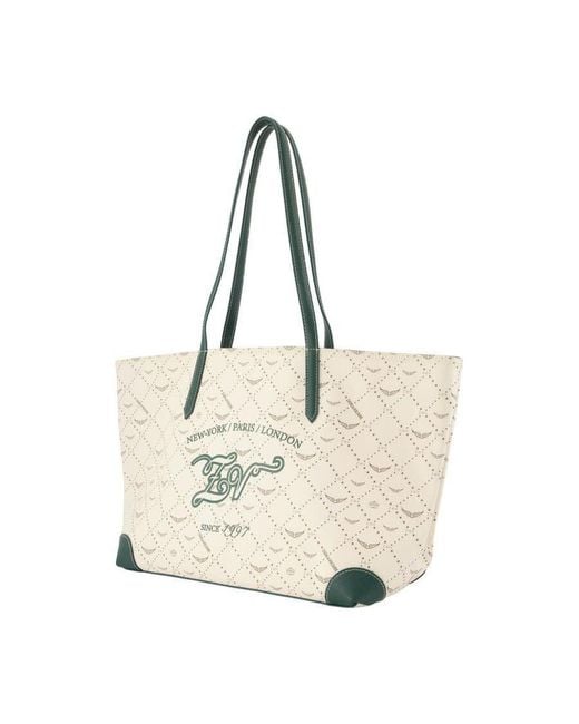 Zadig & Voltaire Metallic Z Monogram Quilted Tote Bag