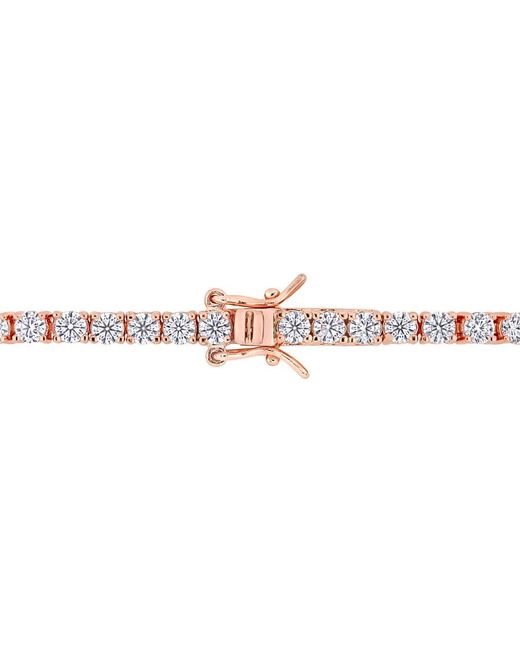 Amour Pink 5 1/10 Ct Dew Created Moissanite Tennis Bracelet for men