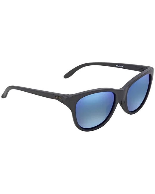 Oakley Blue Holdout Sapphire Iridium Polarized Cat Eye Sunglasses Oo9357 935706 55