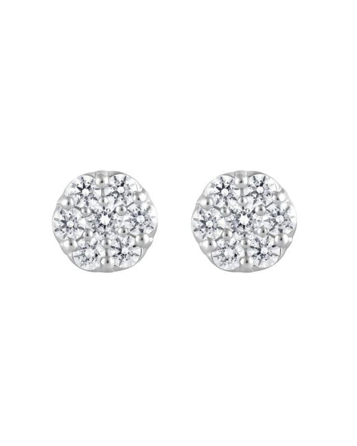 Brilliant Diamond Metallic 1 Carat Round Lab Grown Diamond Stud Earrings