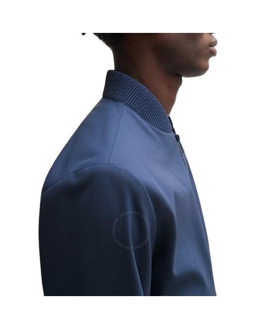 Boss Blue Hanry Slim-Fit Blouson, Brand Size 48 (Us for men