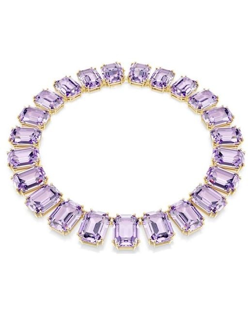 Swarovski Purple Millenia Oversized Crystals Necklace
