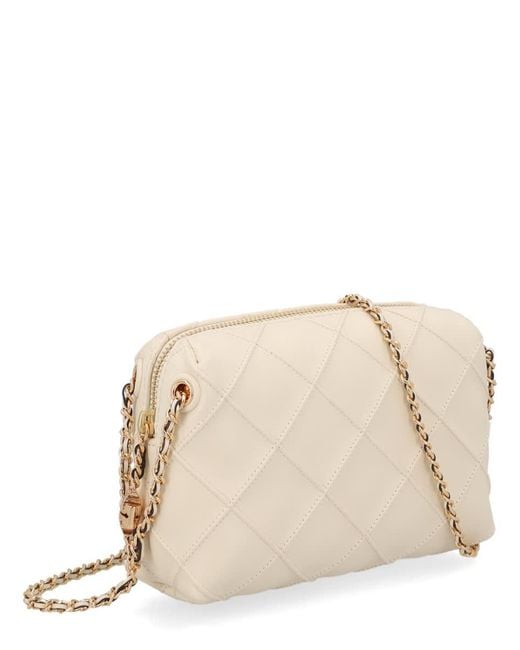 Tory Burch Natural Fleming Crossbody Bag