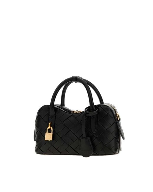 Stella McCartney Black Quilted Leather Top Handle Bag