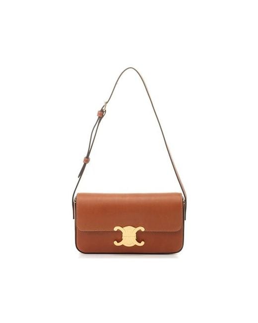 Céline Brown Shoulder Bag Triomph Claude